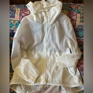 Lululemon White Hooded Windbreaker